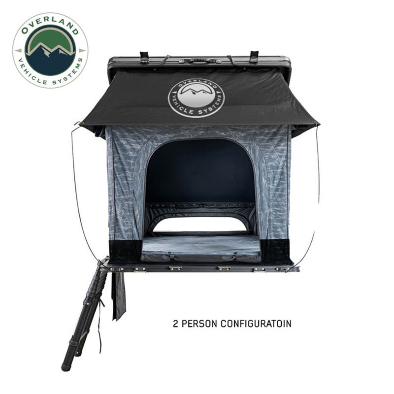Load image into Gallery viewer, OVS XD Lhotse Clam Shell Aluminum Hard Shell Roof Top Tent, Blue Body & Black Rainfly