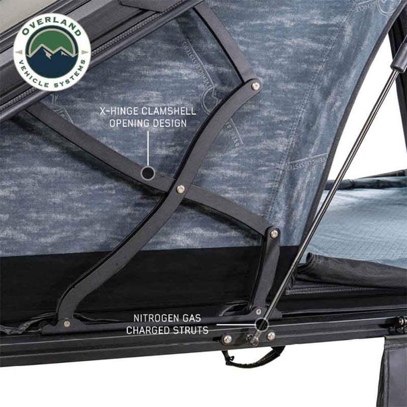 Load image into Gallery viewer, OVS XD Lhotse Clam Shell Aluminum Hard Shell Roof Top Tent, Blue Body & Black Rainfly