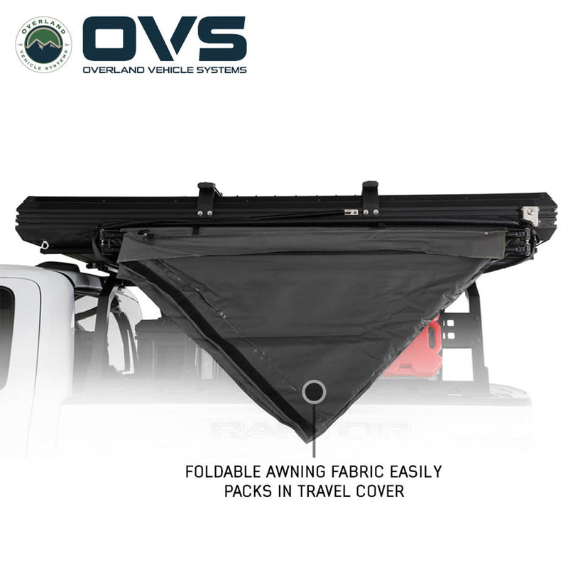 Load image into Gallery viewer, OVS XD Nomadic 180 LTE Awning - Black Fabric and Travel Cover Universal