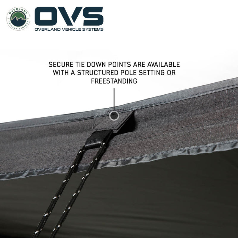 Load image into Gallery viewer, OVS XD Nomadic 180 LTE Awning - Black Fabric and Travel Cover Universal