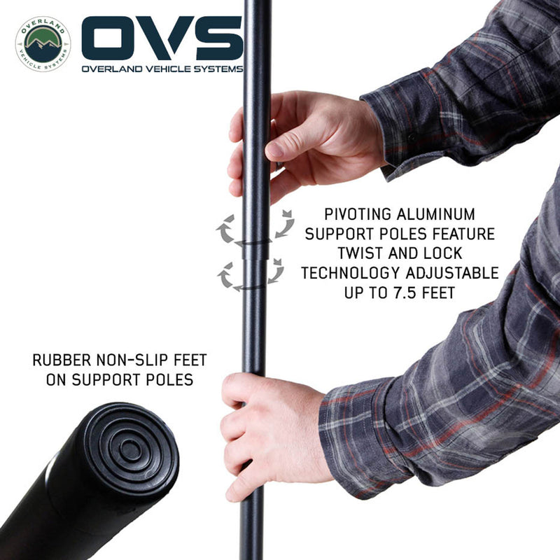 Load image into Gallery viewer, OVS XD Nomadic 180 LTE Awning - Black Fabric and Travel Cover Universal