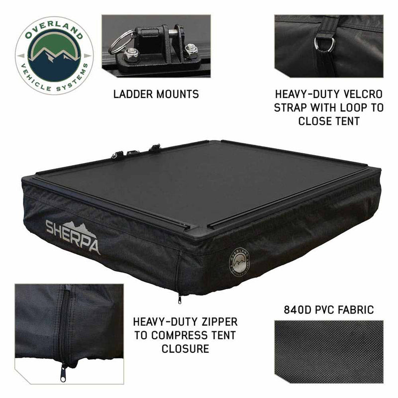 Load image into Gallery viewer, OVS XD Sherpa Hybrid Soft Shell Roof Top Tent, Blue Body & Black Rainfly