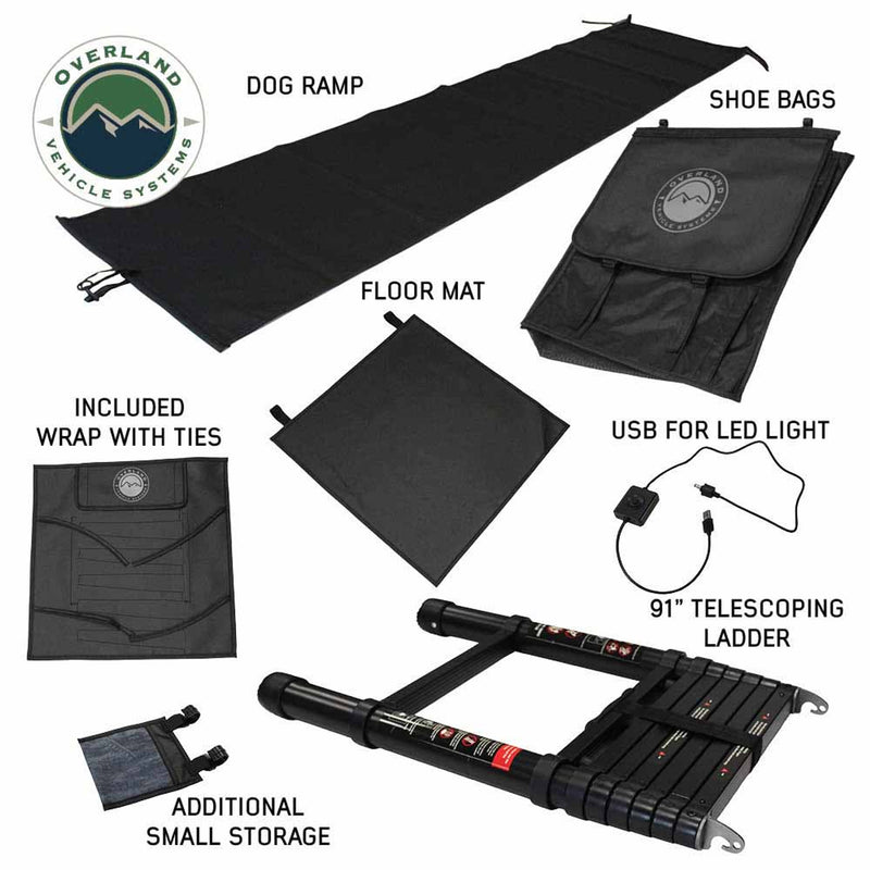 Load image into Gallery viewer, OVS XD Sherpa Hybrid Soft Shell Roof Top Tent, Blue Body & Black Rainfly