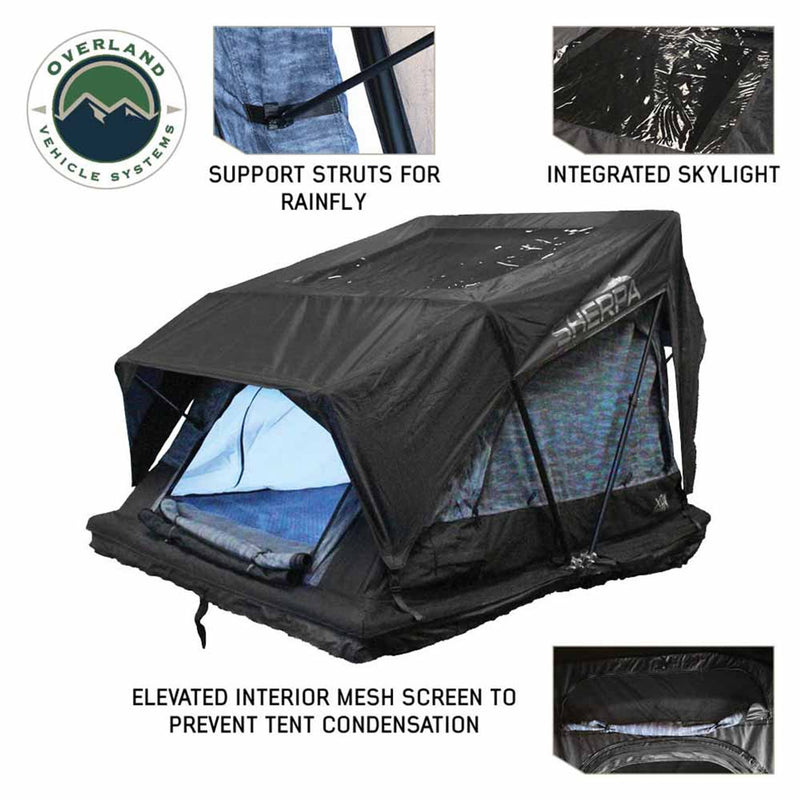 Load image into Gallery viewer, OVS XD Sherpa Hybrid Soft Shell Roof Top Tent, Blue Body & Black Rainfly