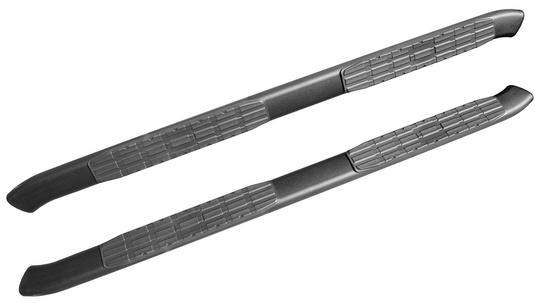Fishbone Offroad 5-Inch Oval Side Steps for 2015-2023 Ford F-Series Super Cab, black with textured step pads