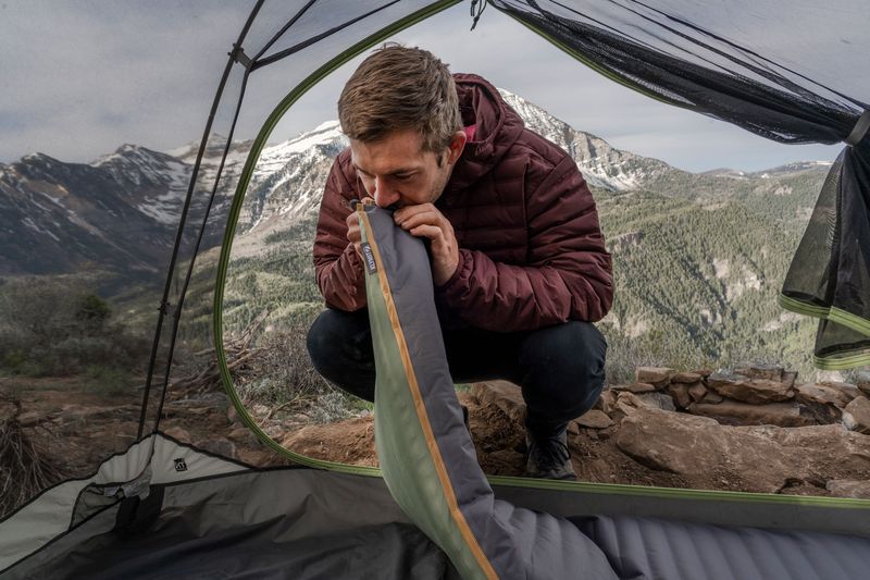 Load image into Gallery viewer, Klymit Klymaloft Sleeping Pad - Inflating