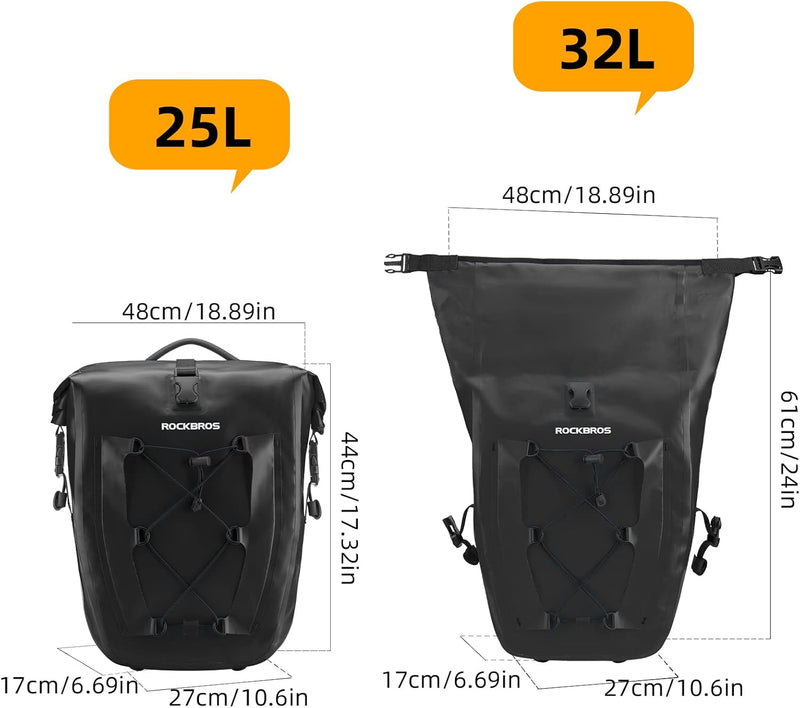 Load image into Gallery viewer, Bike Panniers Waterproof for Rear Rack