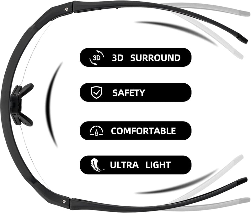 Load image into Gallery viewer, Half-Frame Photochromic Sports Sunglasses (UV400)