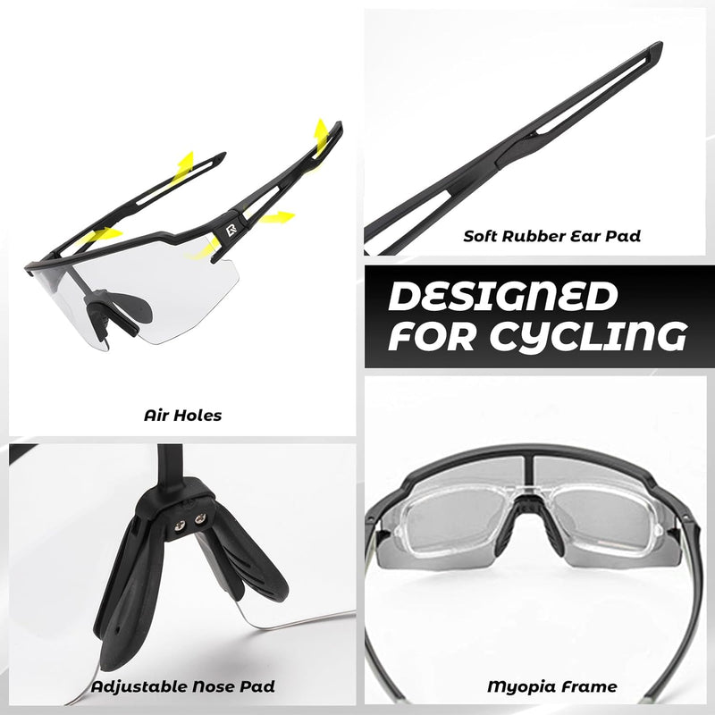 Load image into Gallery viewer, Half-Frame Photochromic Sports Sunglasses (UV400)