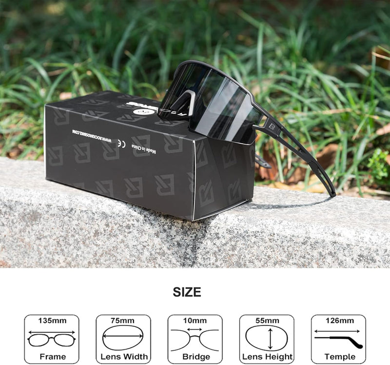 Load image into Gallery viewer, Half-Frame Photochromic Sports Sunglasses (UV400)