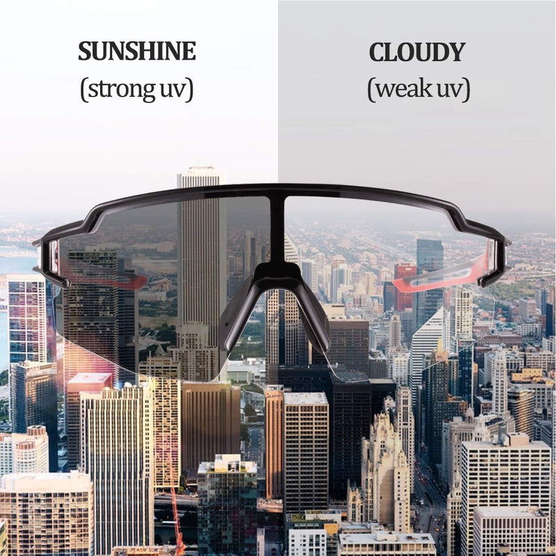 Load image into Gallery viewer, Half-Frame Photochromic Sports Sunglasses (UV400)