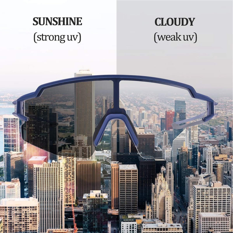 Load image into Gallery viewer, Half-Frame Photochromic Sports Sunglasses (UV400)