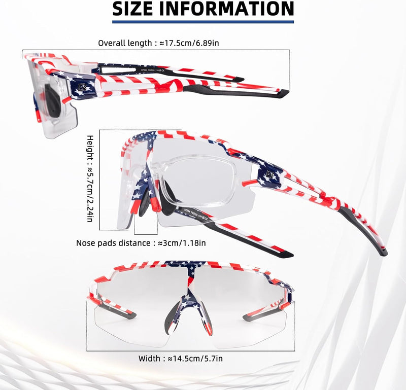 Load image into Gallery viewer, Half-Frame Photochromic Sports Sunglasses (UV400)