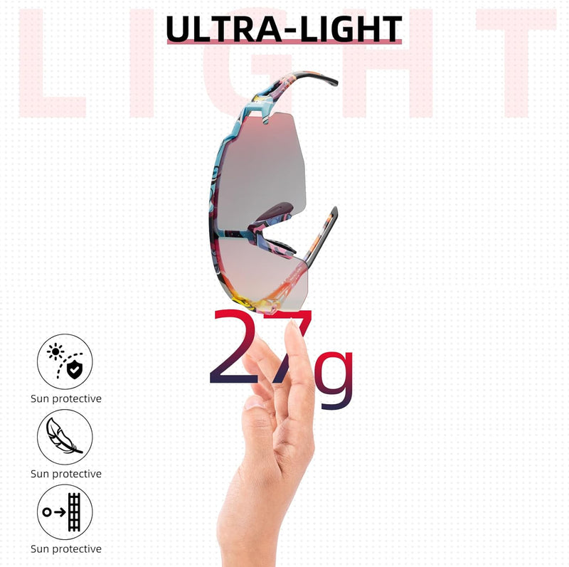 Load image into Gallery viewer, Half-Frame Photochromic Sports Sunglasses (UV400)