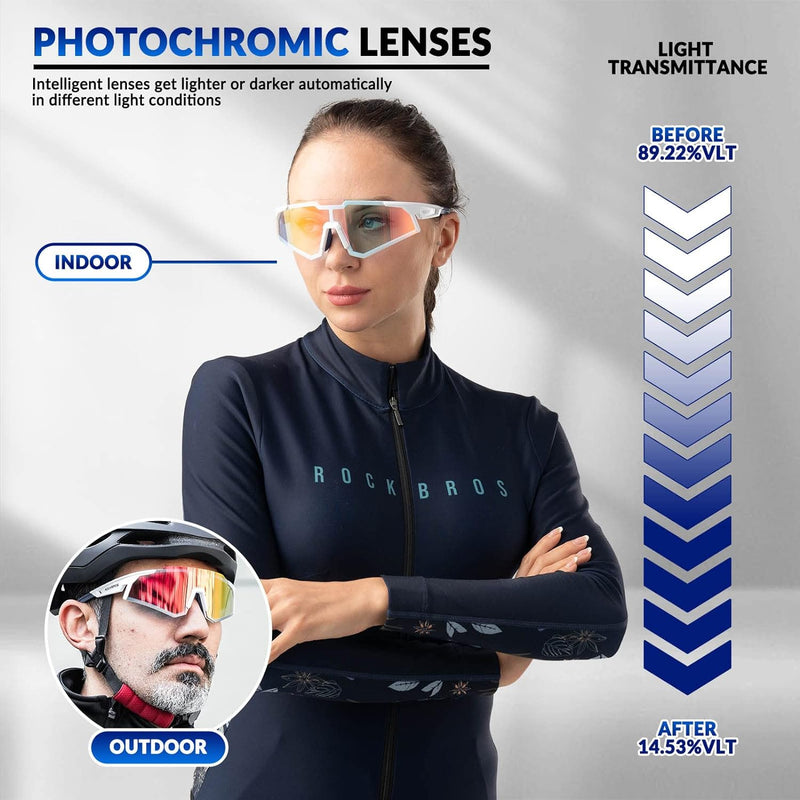 Load image into Gallery viewer, Half-Frame Photochromic Sports Sunglasses (UV400)