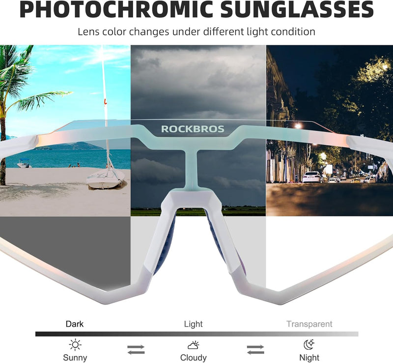 Load image into Gallery viewer, Half-Frame Photochromic Sports Sunglasses (UV400)