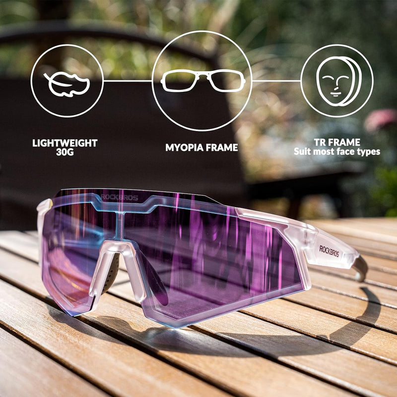 Load image into Gallery viewer, Half-Frame Photochromic Sports Sunglasses (UV400)