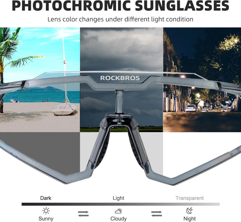 Load image into Gallery viewer, Half-Frame Photochromic Sports Sunglasses (UV400)