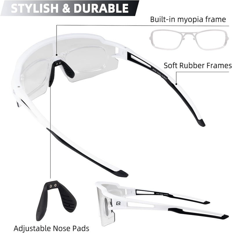 Load image into Gallery viewer, Half-Frame Photochromic Sports Sunglasses (UV400)