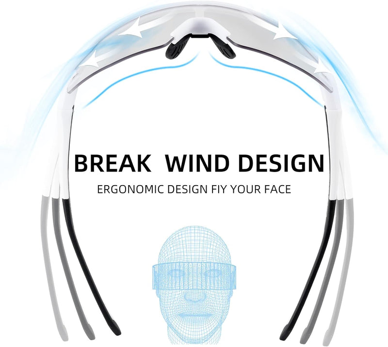 Load image into Gallery viewer, Half-Frame Photochromic Sports Sunglasses (UV400)