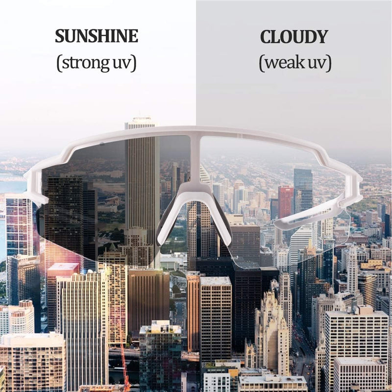Load image into Gallery viewer, Half-Frame Photochromic Sports Sunglasses (UV400)