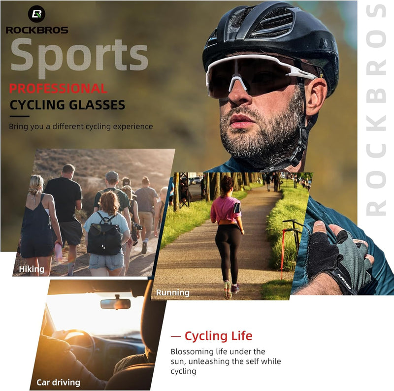Load image into Gallery viewer, Half-Frame Photochromic Sports Sunglasses (UV400)
