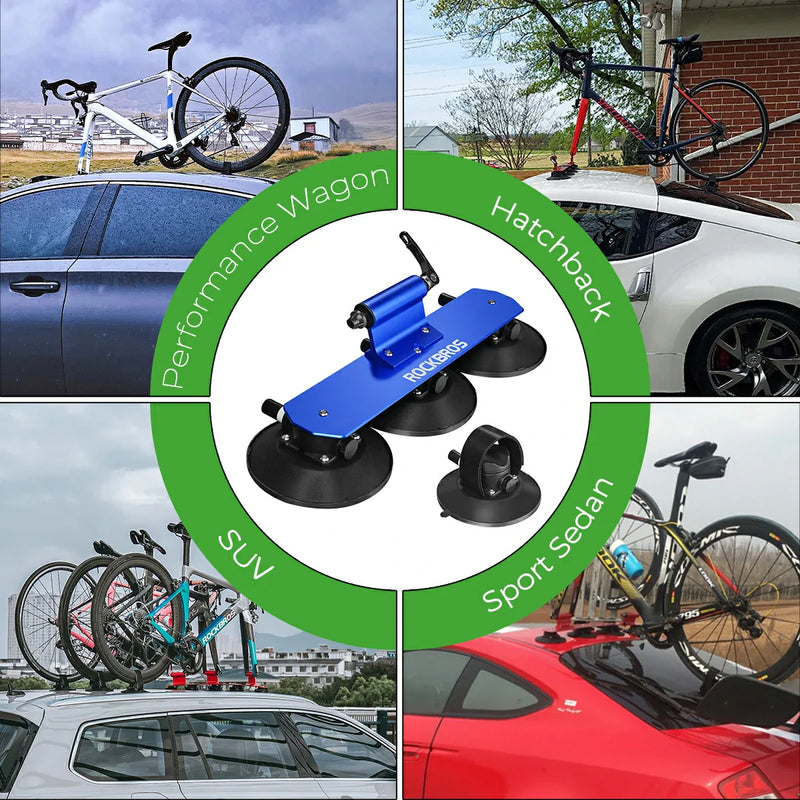 Load image into Gallery viewer, ROCKBROS Suction Cup Bike Rack for Car Roof Quick Release Sucker Mount