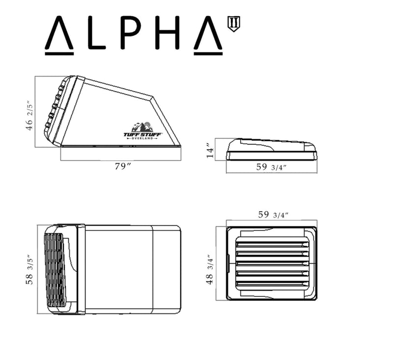 Load image into Gallery viewer, Tuff Stuff ALPHA II Hard Top Side Open Roof Top Tent 2 Person