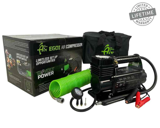 Overland Vehicle Systems EGOI Air Compressor System 5.6 CFM With Storage Bag, Hose & Attachments Universal
