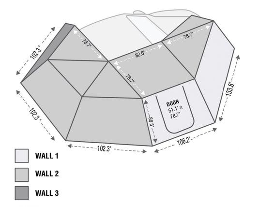 Overland Vehicle Systems Nomadic 270 Passenger Awning Wall 3