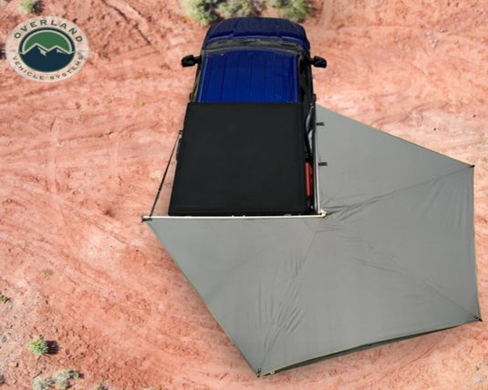 Overland Vehicle Systems Nomadic 270 LT Awning - Dark Gray Cover With Black Cover Universal
