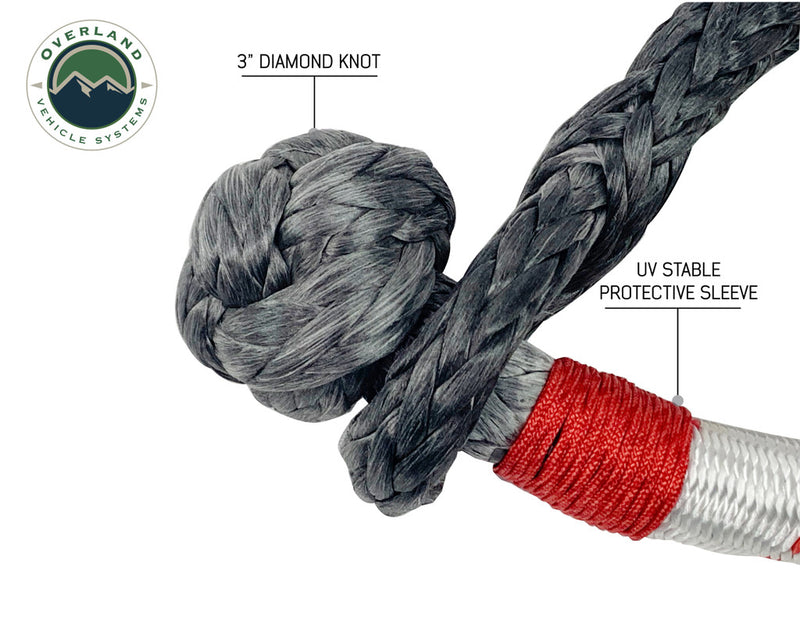 Load image into Gallery viewer, Overland Vehicle Systems Combo Pack Soft Shackle 7/16" 41,000 lb. and Recovery Ring 4.0" 41,000 lb.