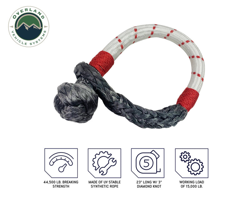 Load image into Gallery viewer, Overland Vehicle Systems Combo Pack Soft Shackle 7/16" 41,000 lb. and Recovery Ring 4.0" 41,000 lb.