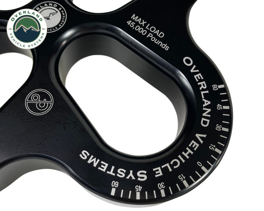 Overland Vehicle Systems R.D.L. 8inch Recovery Distribution Link 45,000 lb. Black
