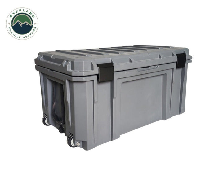 Overland Vehicle Systems D.B.S. - Dark Grey 169 QT Dry Box with Wheels, Drain, and Bottle Opener