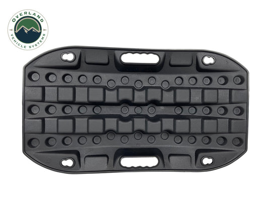 Overland Vehicle Systems Recovery Ramp Small With Pull Strap and Storage Bag - Black/Black