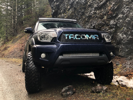 Cali Raised LED 2005-2015 Toyota Tacoma 32inch Lower Bumper Flush LED Light Bar Brackets Kit