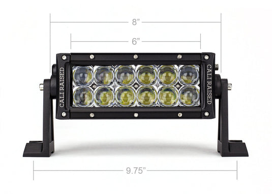 Cali Raised LED 7.5inch Dual Row 5D Optic OSRAM LED Light Bar