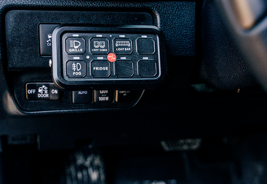 Cali Raised LED Vehicle Accessory 8 Switch Control System (Blue Backlighting)