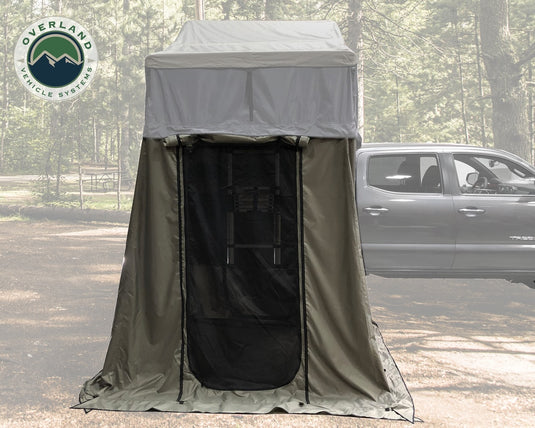 Overland Vehicle Systems Roof Top Tent Annex Green Base With Black Floor & Travel Cover