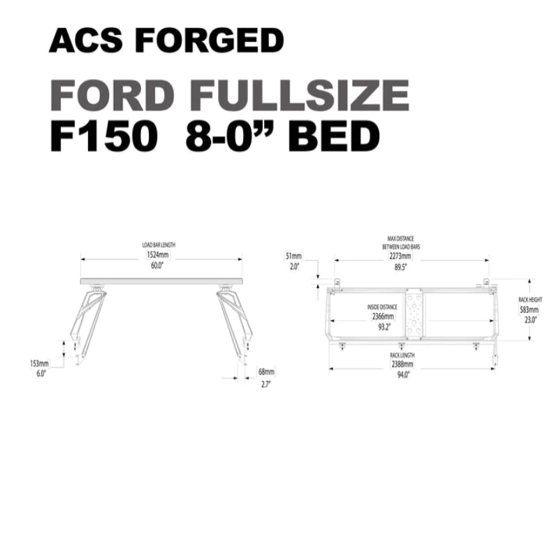 Load image into Gallery viewer, Leitner Active Cargo System ACS Forged Bed Rack - Ford