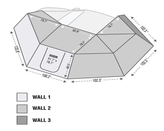 Overland Vehicle Systems Nomadic 270 Awning Wall 3