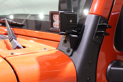 Load image into Gallery viewer, Fishbone Offroad 2007-18 JK Wrangler Windshield Light Bracket (4-Door)
