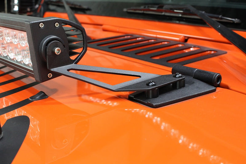 Load image into Gallery viewer, Fishbone Offroad 2007-18 JK Wrangler Hood Light Mount Brackets (4-Door)