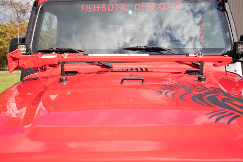 Load image into Gallery viewer, Fishbone Offroad 1997-06 TJ Wrangler 48"-60" Hi-Lift Jack Hood Mount