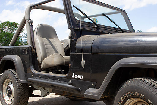 Fishbone 1987-1995 YJ Wrangler Rock Slider with Tube Step