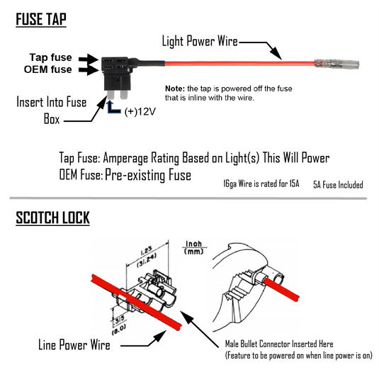 Baja Designs LP9/LP6/LP4, Backlit Add-On Wiring Harness