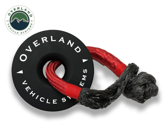 Overland Vehicle Systems Combo Pack Soft Shackle 5/8inch 44,500 lb. and Recovery Ring 6.25inch 45,000 lb. Black