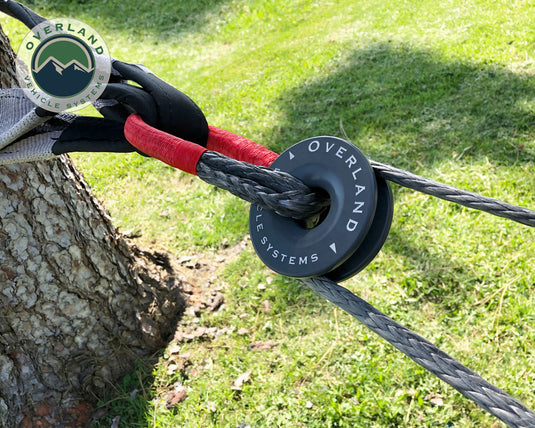 Overland Vehicle Systems Recovery Ring 4.00inch 41,000 lb. Gray With Storage Bag Universal