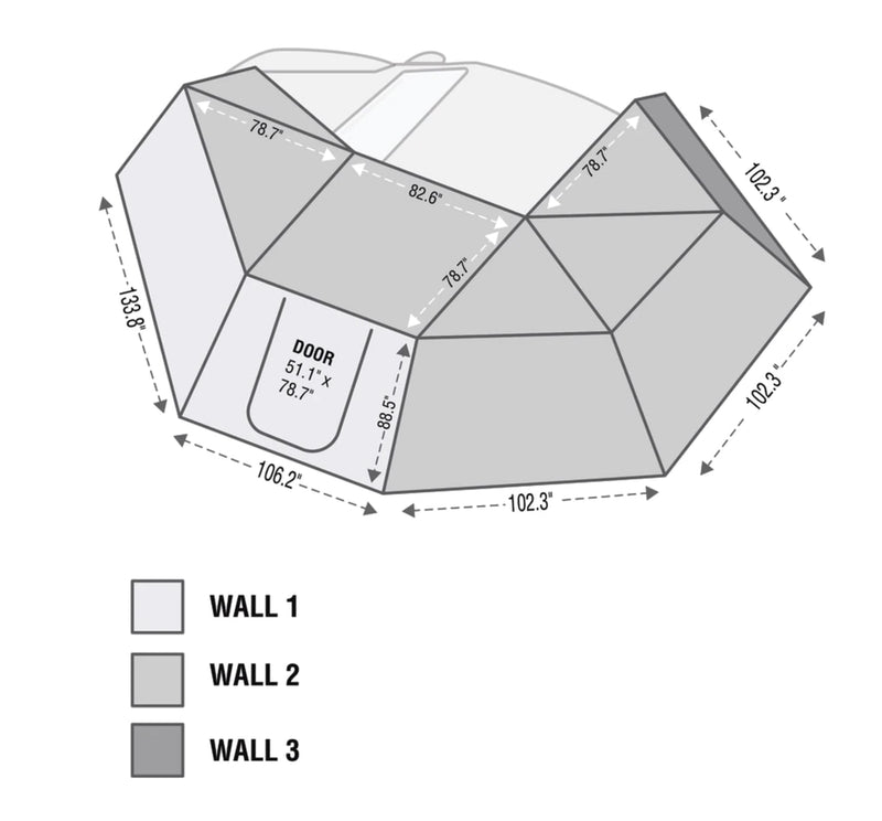 Load image into Gallery viewer, Overland Vehicle Systems Nomadic Awning 270 Awning & Wall 1, 2, & 3, Mounting Brackets